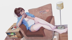 白丝美女