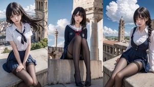 长腿黑丝jk美少女