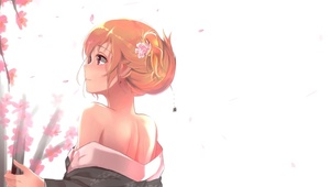 看樱花的女孩