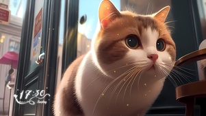 可爱大眼萌猫