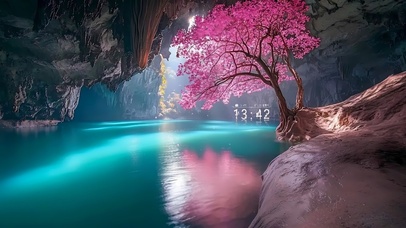 山洞樱花树