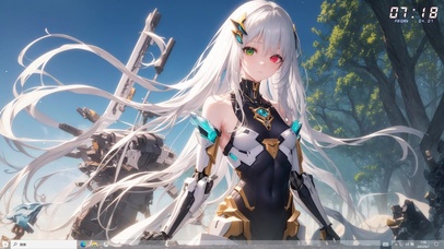 4k白毛机甲清纯美少女