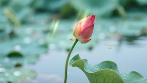 雨中荷花