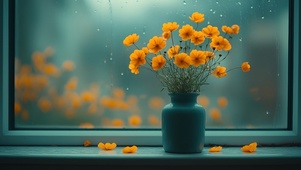 窗台花瓶