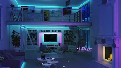 科幻夜晚房间