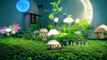 森林唯美蘑菇小屋