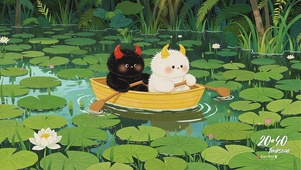 萌物的悠闲划船时光