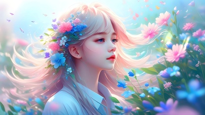 梦幻花仙子画中仙美女唯美仙境3