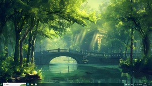 阳光清新森林