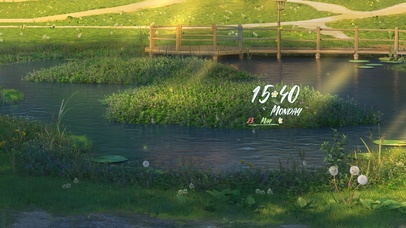 唯美夏日乡村小池塘