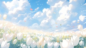 AI郁金香花海