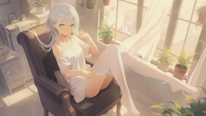 白毛少女-傍晚