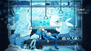 4k 治愈梦幻海洋馆列车