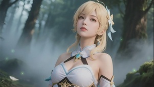 动态美女森林