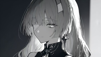 黑白冷漠少女-弗洛洛