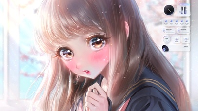 唯美校园樱花女孩