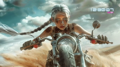 沙漠废土机车美少女