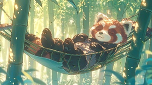慵懒的小熊猫