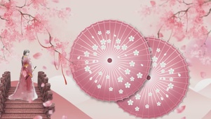 中国风古典美女油纸伞