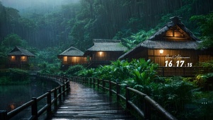 4K温馨雨村