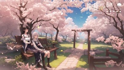 4K 樱花和少女