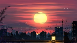 观夕阳