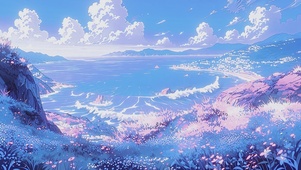 风送碎浪的晴日
