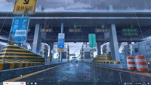 雨中车站