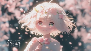 4K 献花女孩