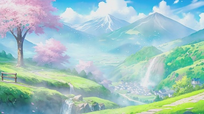 动漫AI场景护眼壁纸