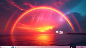彩虹夕阳