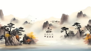 古墨山水画