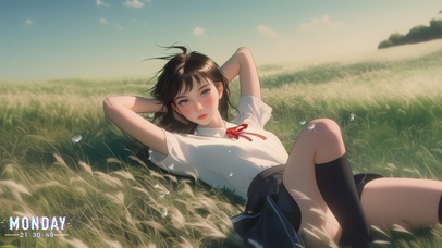 她的笑容如春风拂面，温暖而迷人