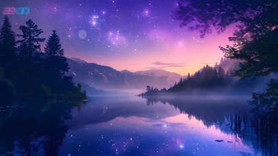 静谧星空湖景
