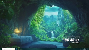 山川树木河流主题