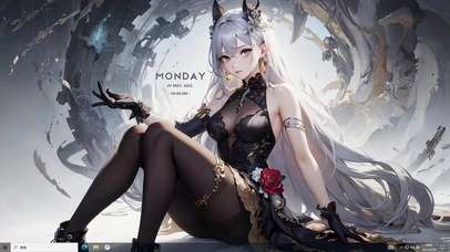 4k白毛纯欲美少女