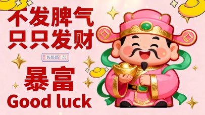 不发脾气 只发财