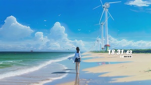海夏天