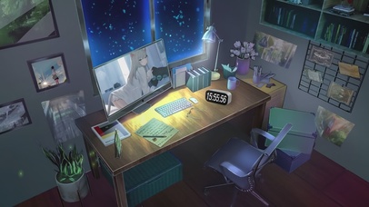 4K 唯美治愈动漫房间风景