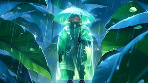 雨中男孩