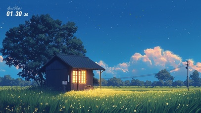 治愈夏日夜晚星空