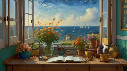 书桌窗外的风景