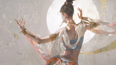 4K梦幻治愈舞蹈美女