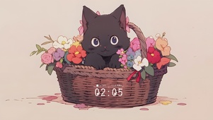 小猫花篮