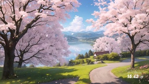 4k夏日樱花230425