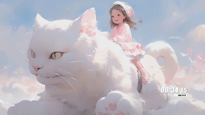 可爱猫咪与女孩