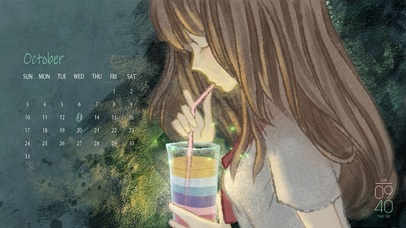 你的幸运彩虹饮（护眼日历时钟）