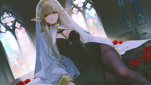 芙莉莲-黑丝修女制服美女