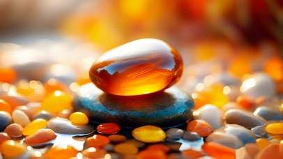 大自然风景河里漂亮的小石头04