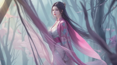 唯美清新国风美女